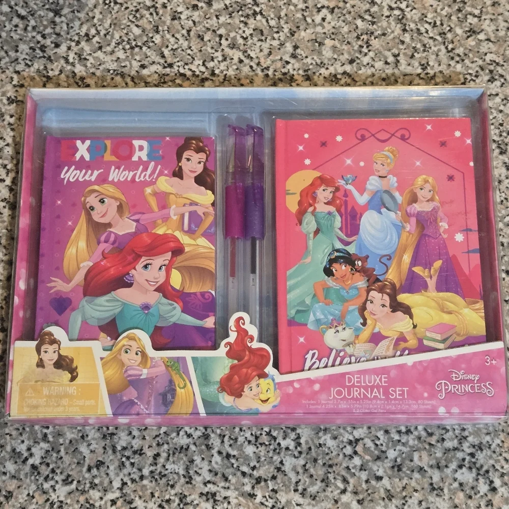 Disney Princess Journal Set with Pink and Purple Gel Pens